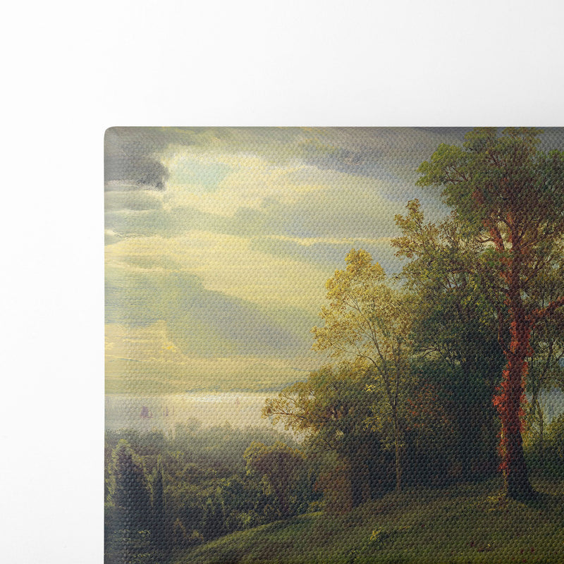 View on the Hudson (1870) - Albert Bierstadt - Canvas Print