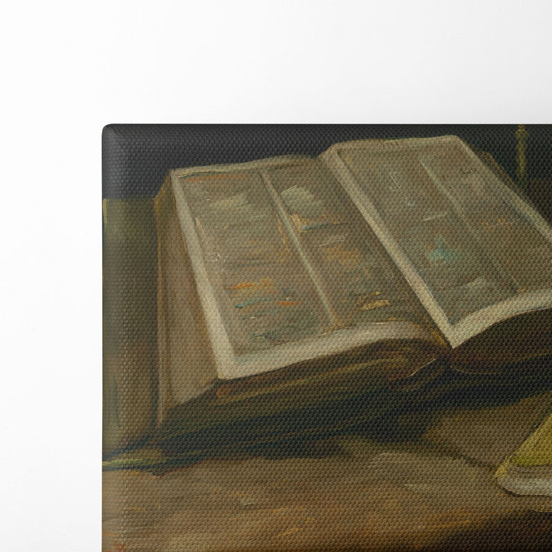 Still Life with Bible (1885) - Vincent van Gogh - Canvas Print - UAIO LMT