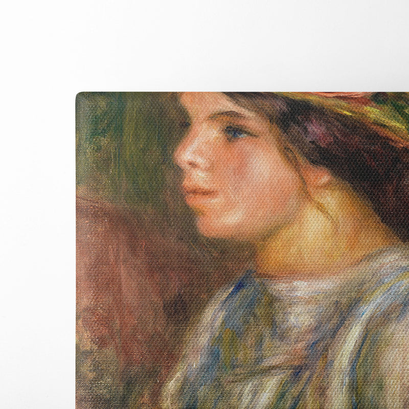 Buste De Femme, Chapeau De Paille Garni (circa 1914) - Pierre-Auguste Renoir - Canvas Print