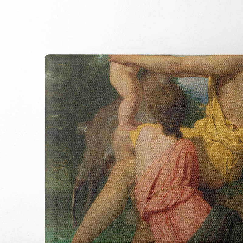 Idylle; famille antique - William Bouguereau - Canvas Print