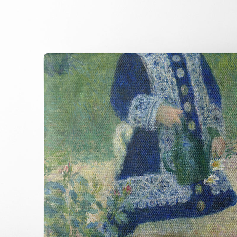 A Girl with a Watering Can (1876) - Pierre-Auguste Renoir - Canvas Print