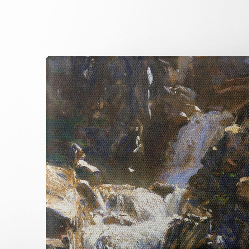 A Waterfall (c. 1910) - John Singer Sargent - Canvas Print