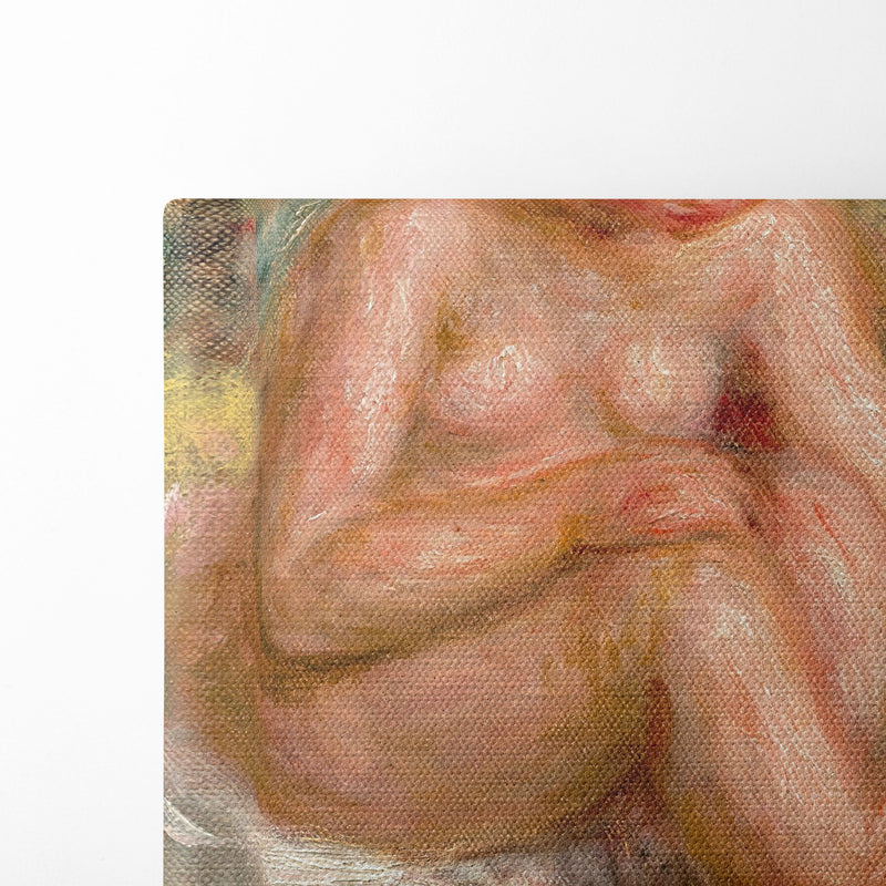 Femme nue assise vue de trois-quarts (Baigneuse) (1915–19) - Pierre-Auguste Renoir - Canvas Print