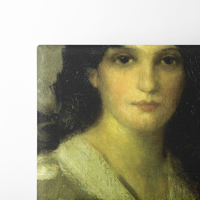 Head of a Young Woman (ca 1840) - James Abbott McNeill Whistler - Canvas Print