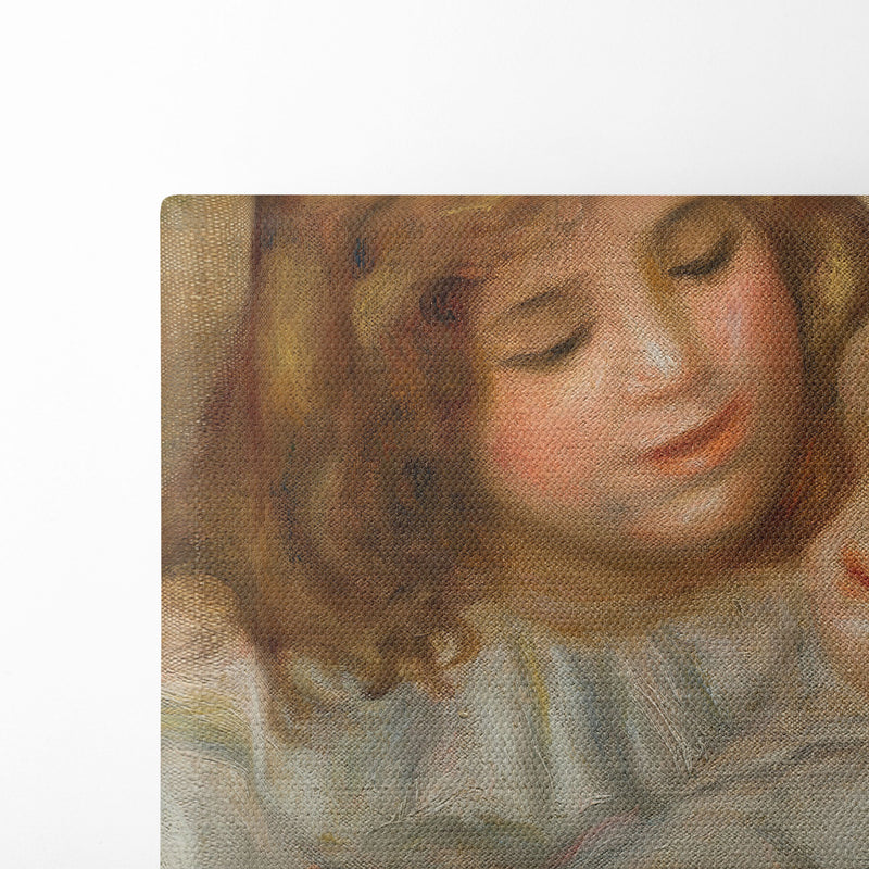 Petite fille avec sa poupée (circa 1897-1900) - Pierre-Auguste Renoir - Canvas Print