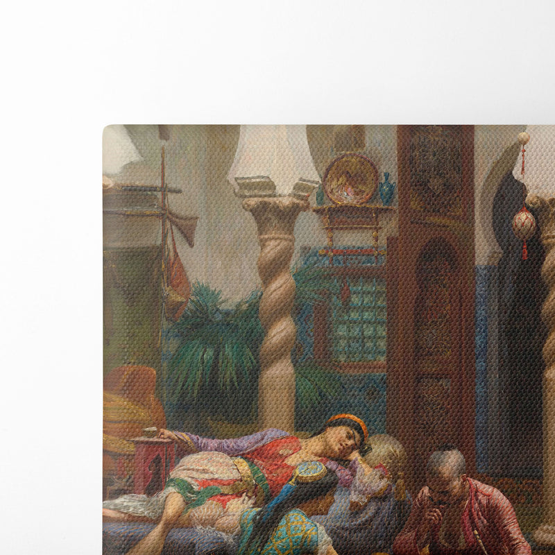 Idle Moments (1875) - Frederick Arthur Bridgman - Canvas Print