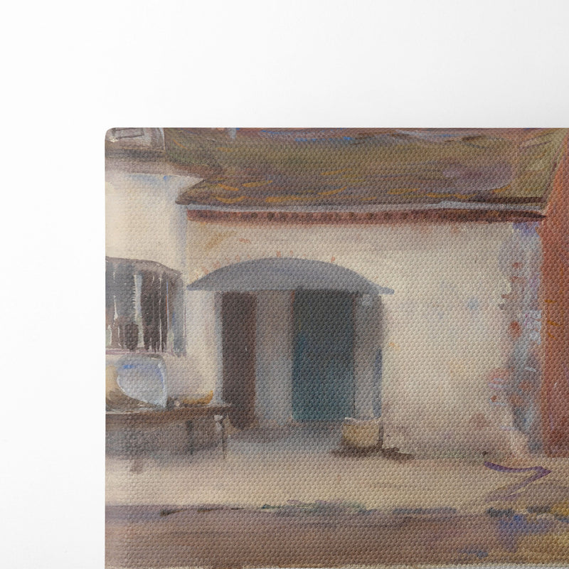 House and Courtyard (between 1895 and 1903) - John Singer Sargent - Canvas Print