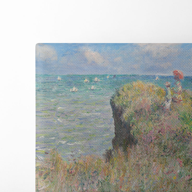 Cliff Walk at Pourville (1882) - Claude Monet - Canvas Print