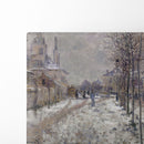 The Snow-Covered Boulevard De Pontoise In Argenteuil (1875) - Claude Monet - Canvas Print