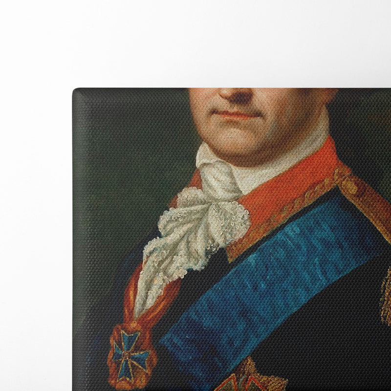 Portrait of Stanisław August Poniatowski in the general’s uniform - Johann Baptist von Lampi the Elder - Canvas Print