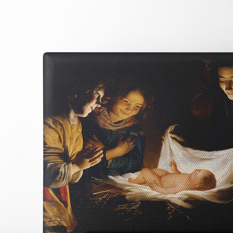 Adoration of the Child (circa 1620) - Gerard van Honthorst - Canvas Print