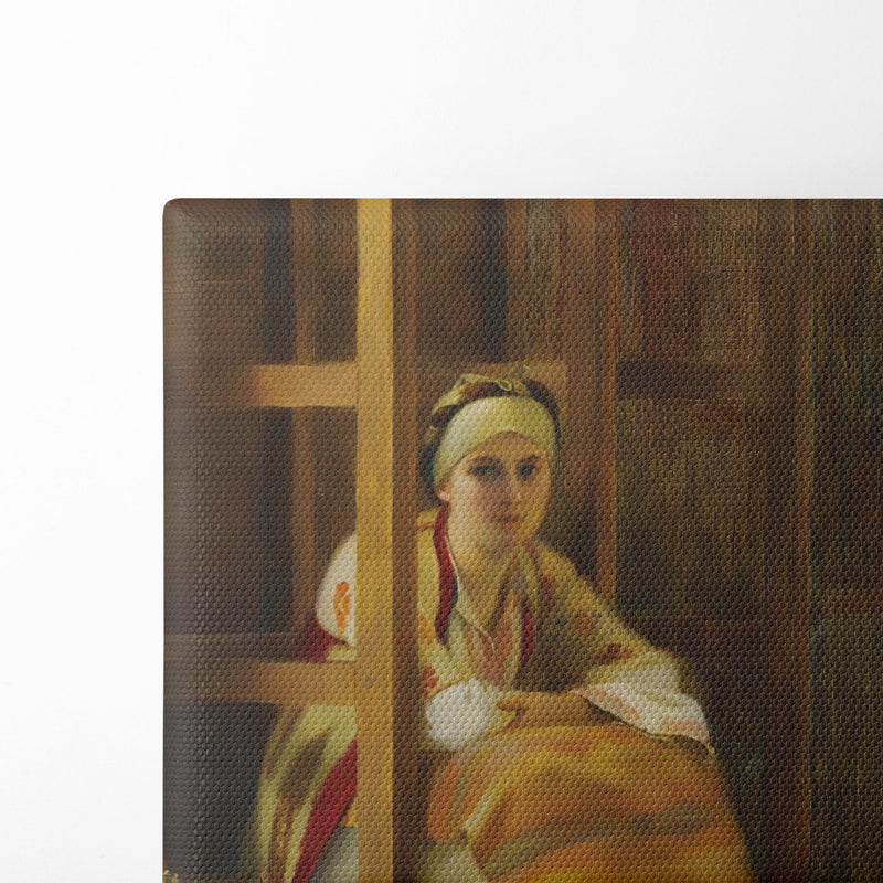 Young Girl In A Greek Church - Theodoros Ralli - Canvas Print