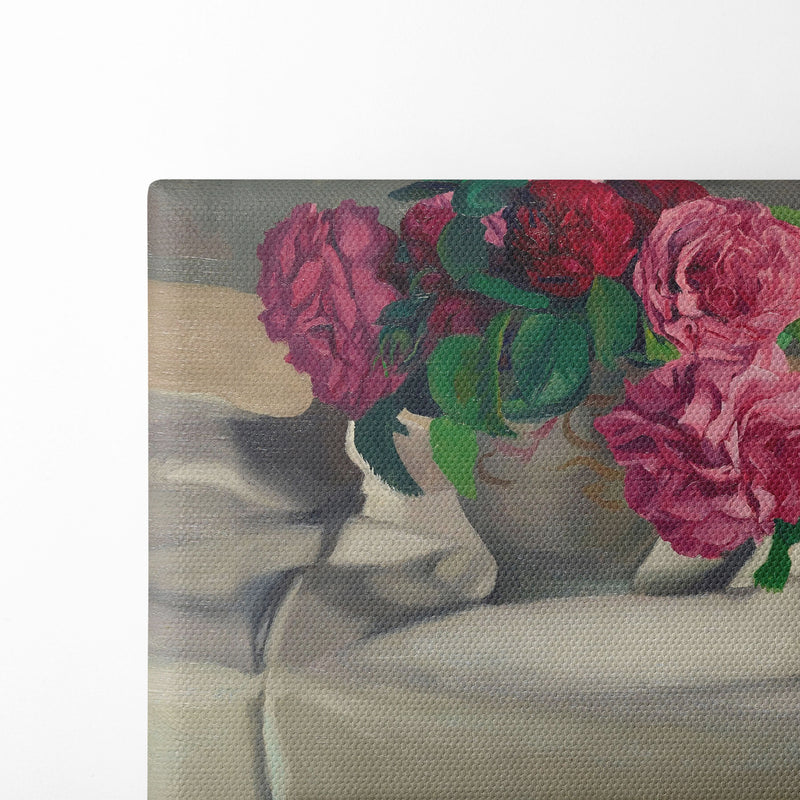 Roses dans un sucrier blanc (1910) - Félix Vallotton - Canvas Print