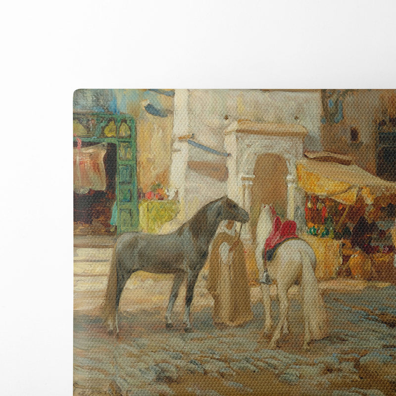 The Market Square - Frederick Arthur Bridgman - Canvas Print