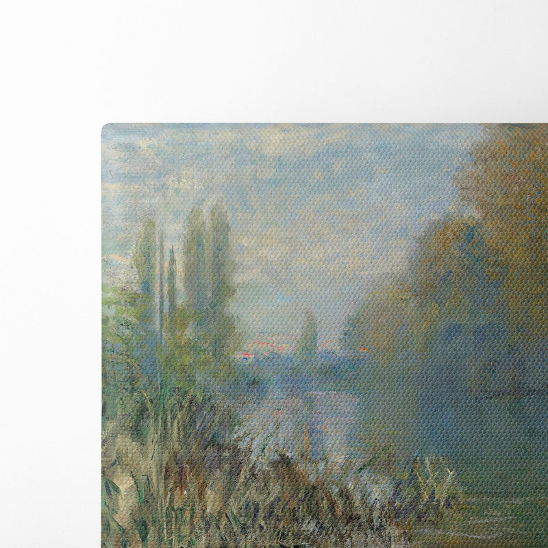 Bords De La Seine En Automne (1876) - Claude Monet - Canvas Print