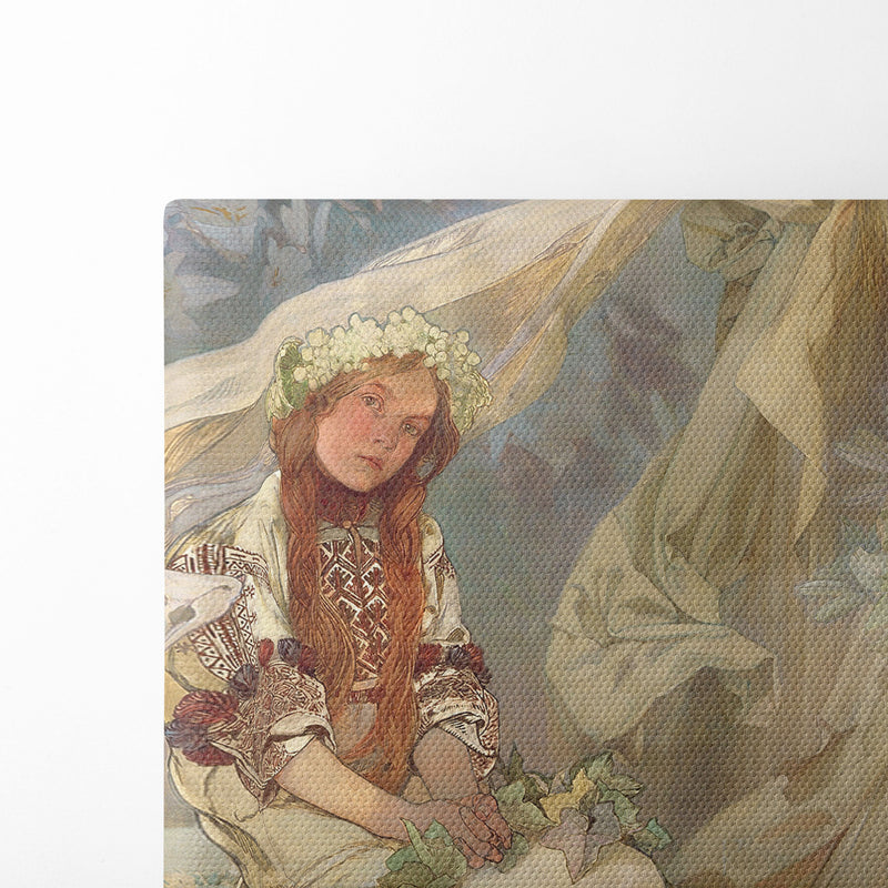 Madonna of the Lilies (1905) - Alphonse Mucha - Canvas Print