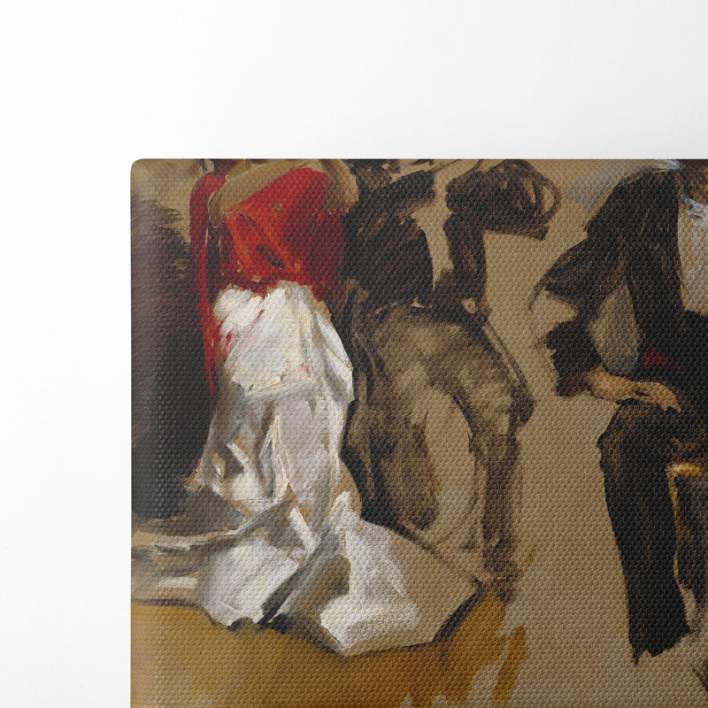 Study for Seated Figures for ‘El Jale’  (circa 1882) - John Singer Sargent - Canvas Print