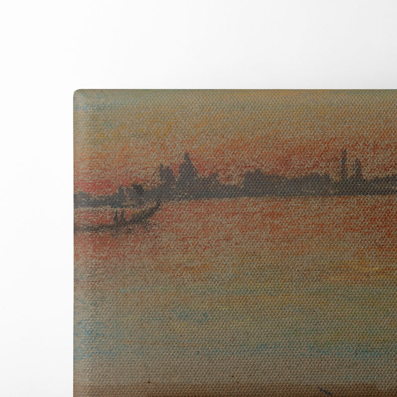 Venice; Sunset on Harbour (1880) - James Abbott McNeill Whistler - Canvas Print