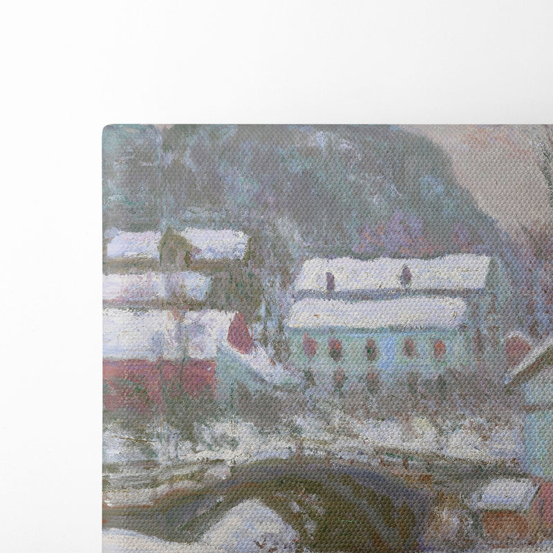 Sandviken, Norvège, effet de neige (1895) - Claude Monet - Canvas Print