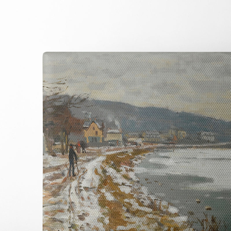 La Seine À Bougival (1869) - Claude Monet - Canvas Print