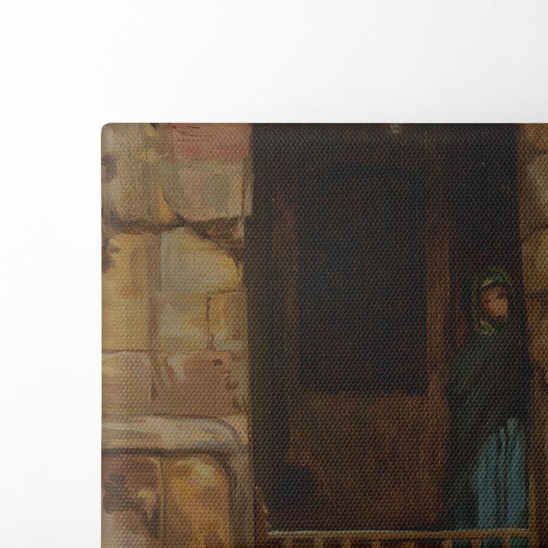 Arab Woman in a Doorway (1870) - Jean-Léon Gérôme - Canvas Print
