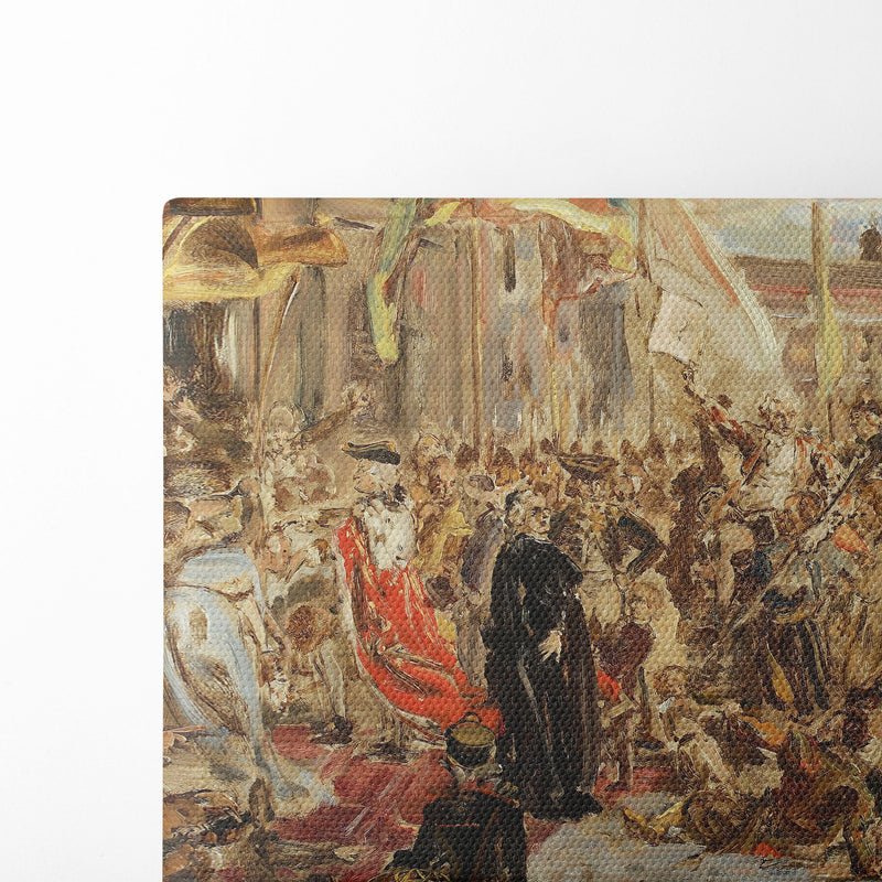 Sketch for the painting “Constitution of the 3 May” (1890) - Jan Matejko - Canvas Print