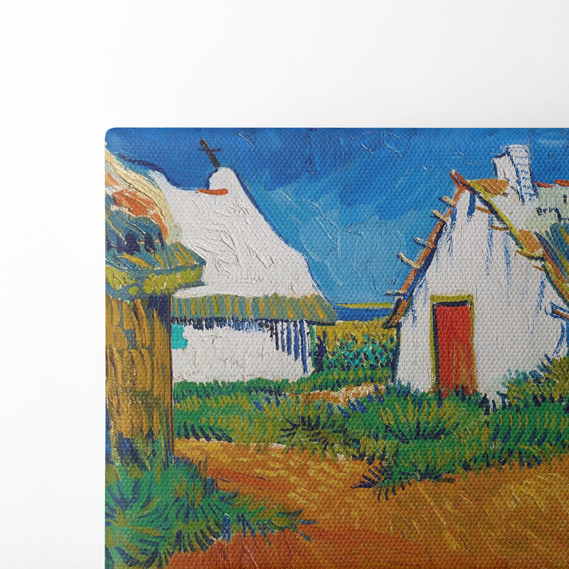 Three white cottages in Saintes-Maries (1888) - Vincent van Gogh - Canvas Print