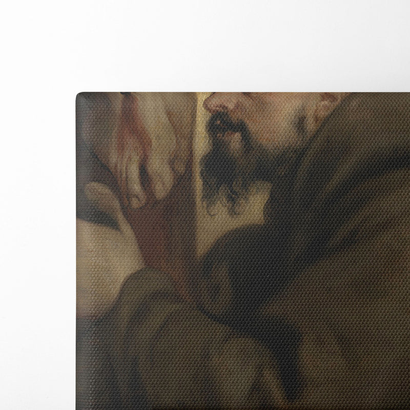 Saint Francis of Assisi at the foot of the Cross - Anthony van Dyck - Canvas Print