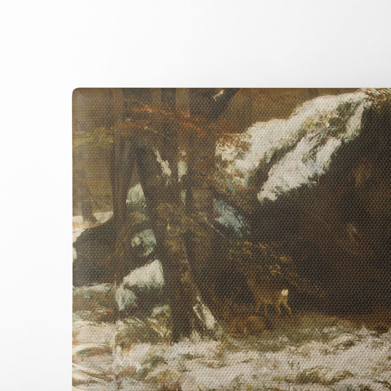 The Deer (ca. 1865) - Gustave Courbet - Canvas Print