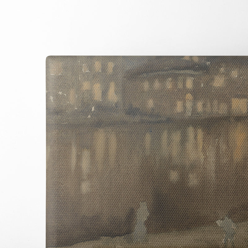 Grand Canal, Amsterdam: Nocturne (1882) - James Abbott McNeill Whistler - Canvas Print