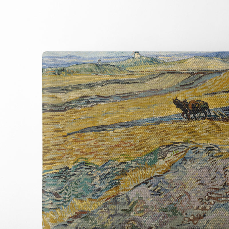 Enclosed Field with Ploughman (1889) - Vincent van Gogh - Canvas Print - UAIO LMT