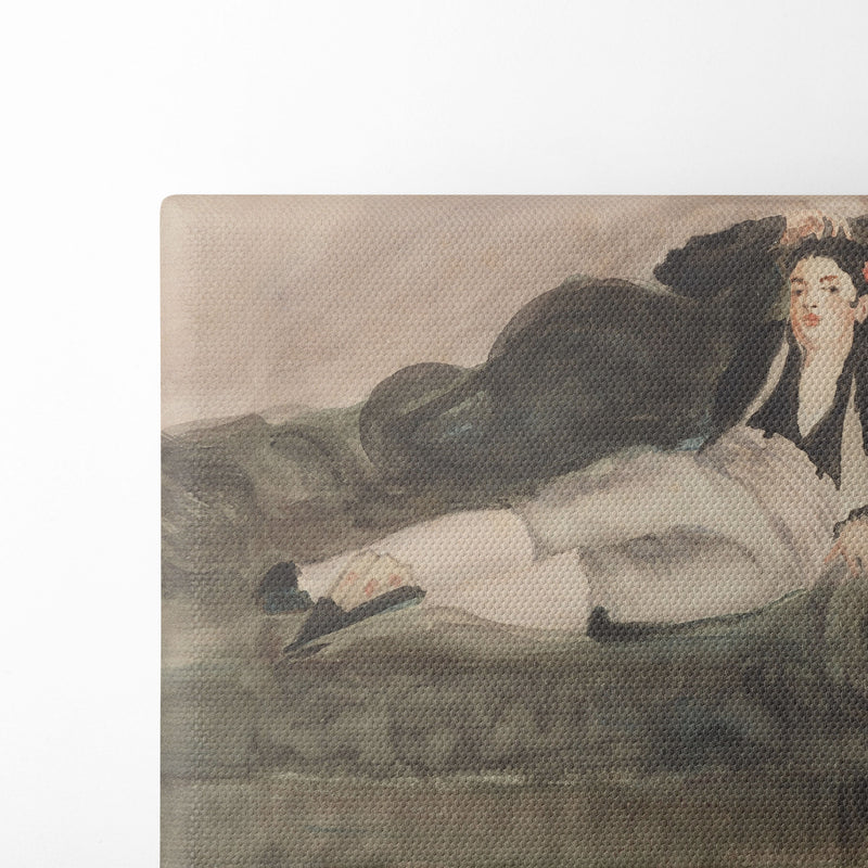 Copy of Reclining Young Woman in Spanish Costume (1862) - Édouard Manet - Canvas Print