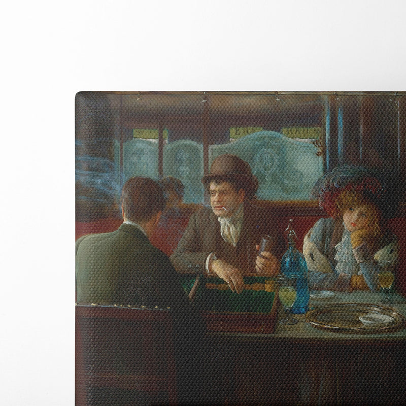 Backgammon At The Café - Jean Béraud - Canvas Print
