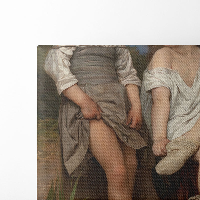 Au bord du ruisseau - William Bouguereau - Canvas Print