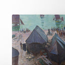 The Departure of the Boats, Étretat (1885) - Claude Monet - Canvas Print