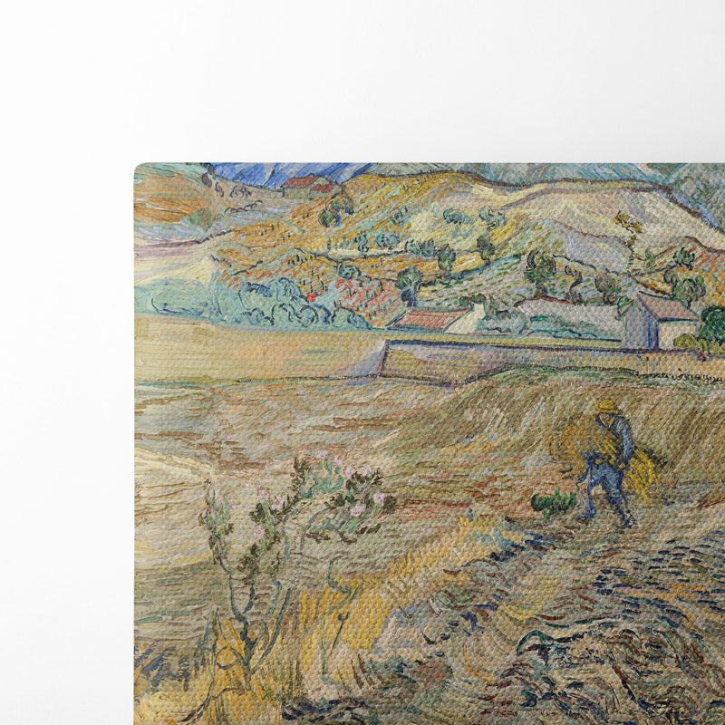 Landscape at Saint-Rémy (Enclosed Field with Peasant) (1889) - Vincent van Gogh - Canvas Print