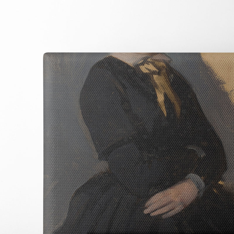 Young Woman In Black (1861-1865) - Edgar Degas - Canvas Print