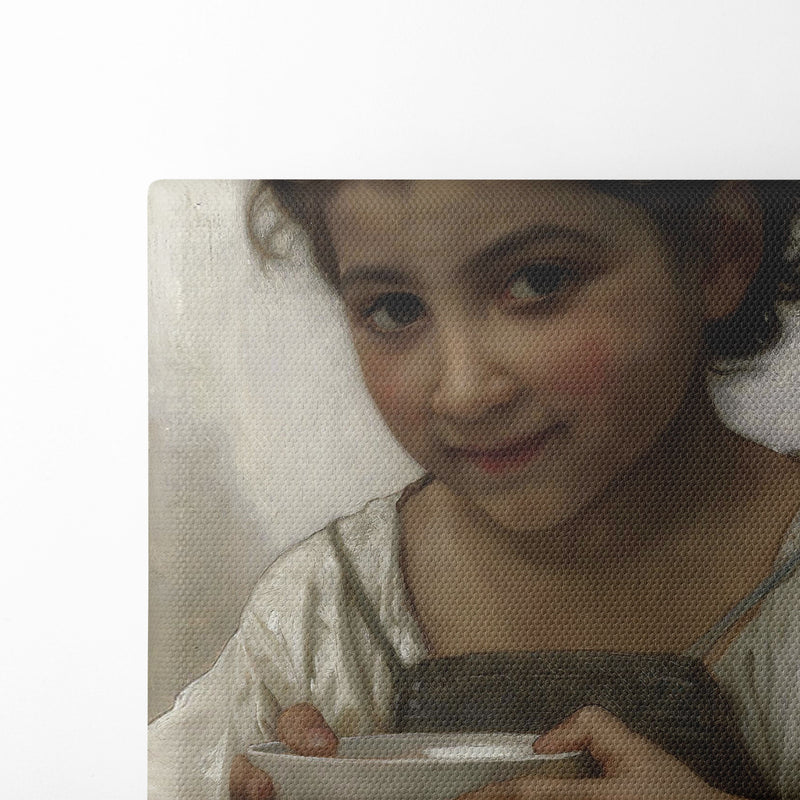 La soupe au lait (1880) - William Bouguereau - Canvas Print