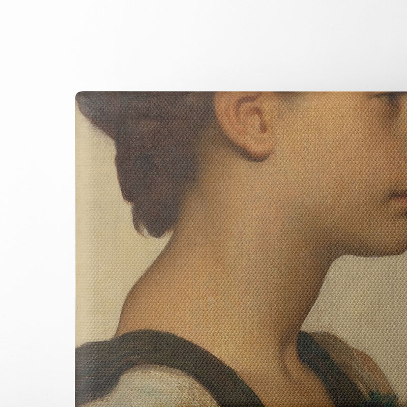 Head of a Girl - Frederic Leighton - Canvas Print