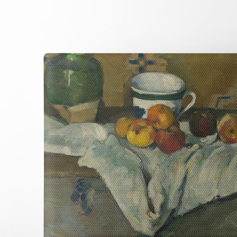 Still Life with Jar, Cup, and Apples (ca. 1877) - Paul Cézanne - Canvas Print