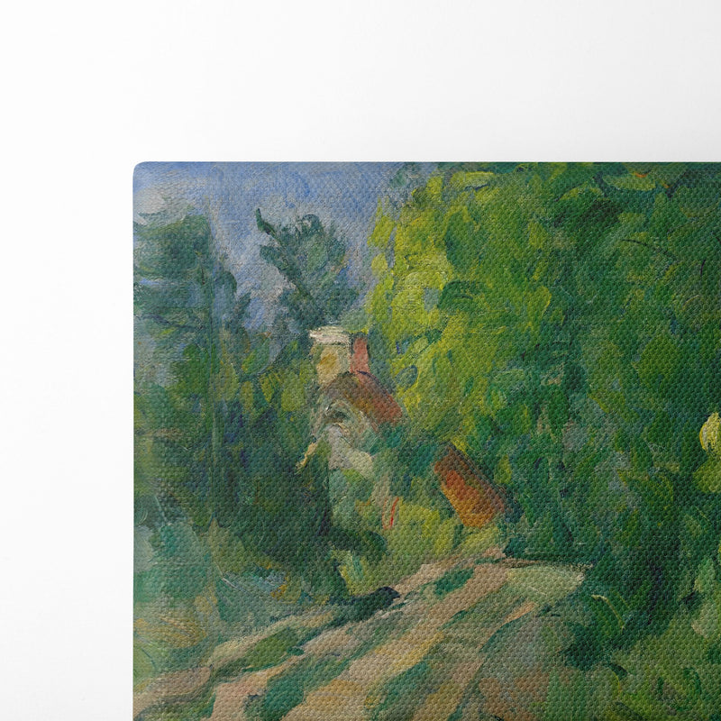 La Route tournante en sous-bois (1873) - Paul Cézanne - Canvas Print