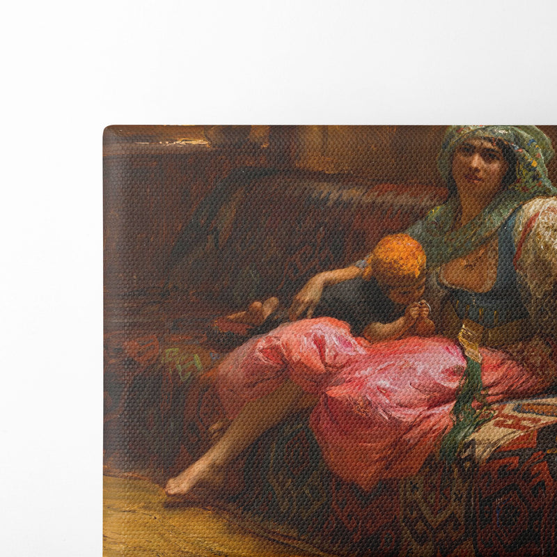 Tender Moments (1875) - Frederick Arthur Bridgman - Canvas Print