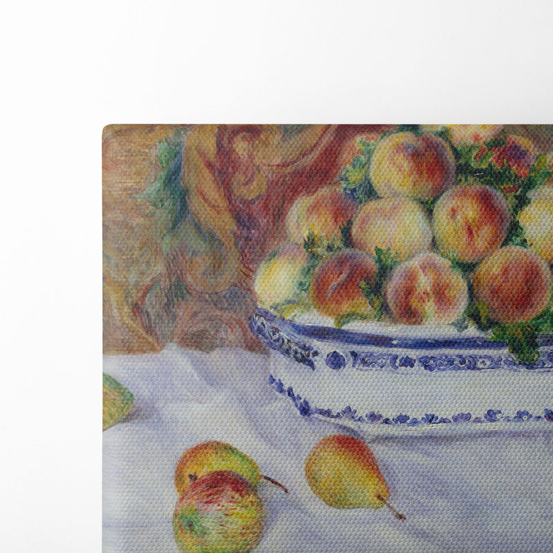 Still Life with Peaches (1881) - Pierre-Auguste Renoir - Canvas Print