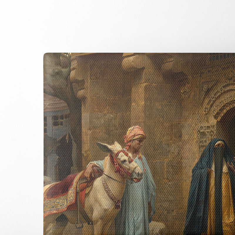 A Cairo Street (1878) - Frederick Arthur Bridgman - Canvas Print