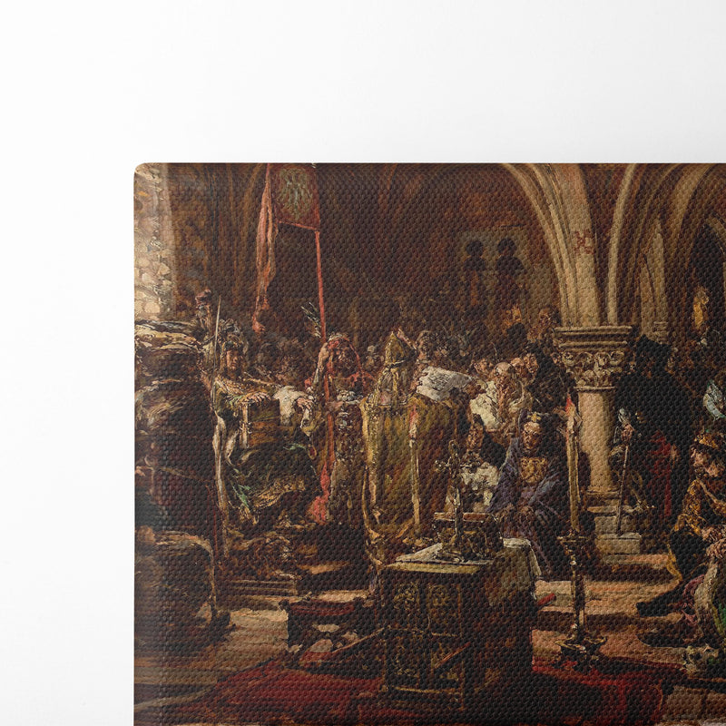 The First Parliament in Łęczyca, from the series “History of Civilization in Poland” (1888) - Jan Matejko - Canvas Print