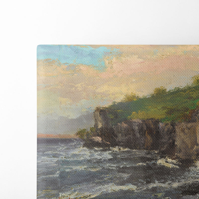 Cliff By The Water - Gustave Courbet - Canvas Print