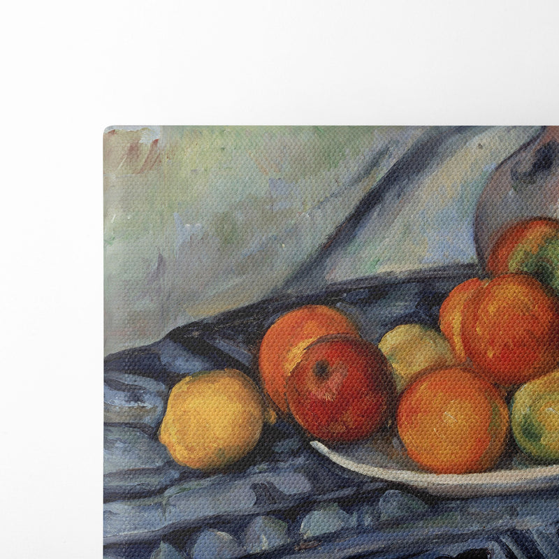 Fruit and a Jug on a Table (circa 1890) - Paul Cézanne - Canvas Print