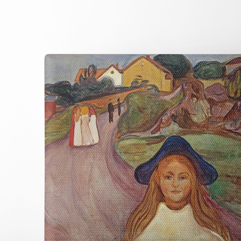 Road In Aasgaardstrand (1901) - Edvard Munch - Canvas Print