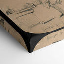 Caricature of a Man Standing by Desk (1855) - Claude Monet - Canvas Print