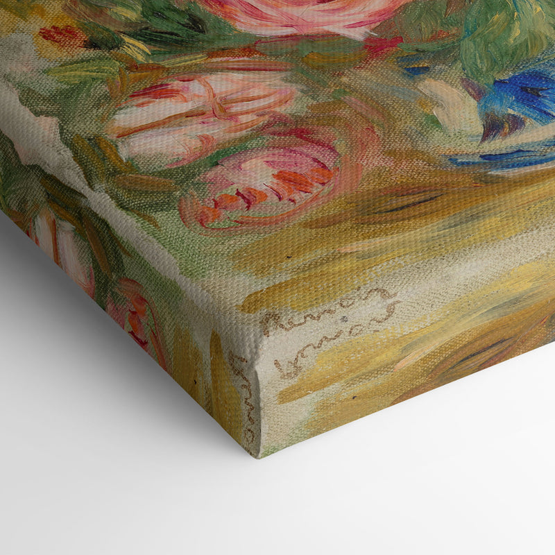 Vase de roses (1913-1915) - Pierre-Auguste Renoir - Canvas Print